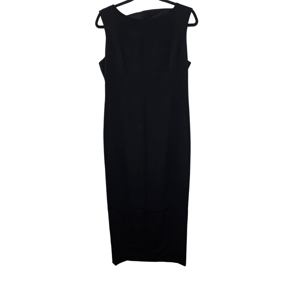 Daymor Petite Black Sleeveless Whimsy goth  Formal Gown Mother of Bride Beaded T